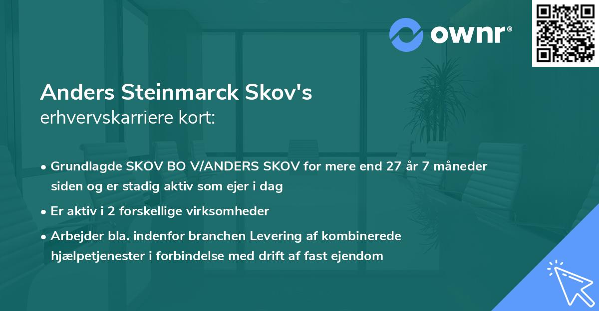 Anders Steinmarck Skov's erhvervskarriere kort