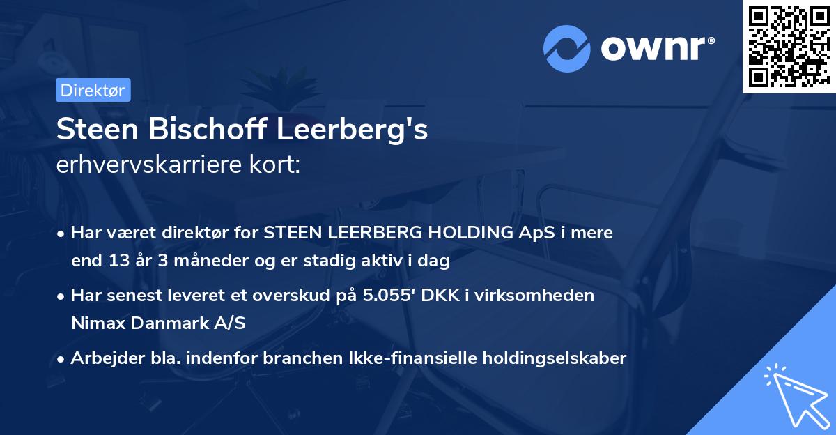 Steen Bischoff Leerberg's erhvervskarriere kort