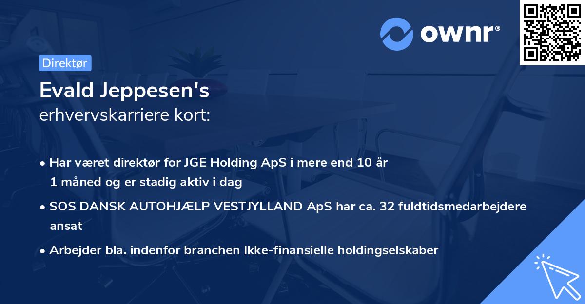 Evald Jeppesen's erhvervskarriere kort