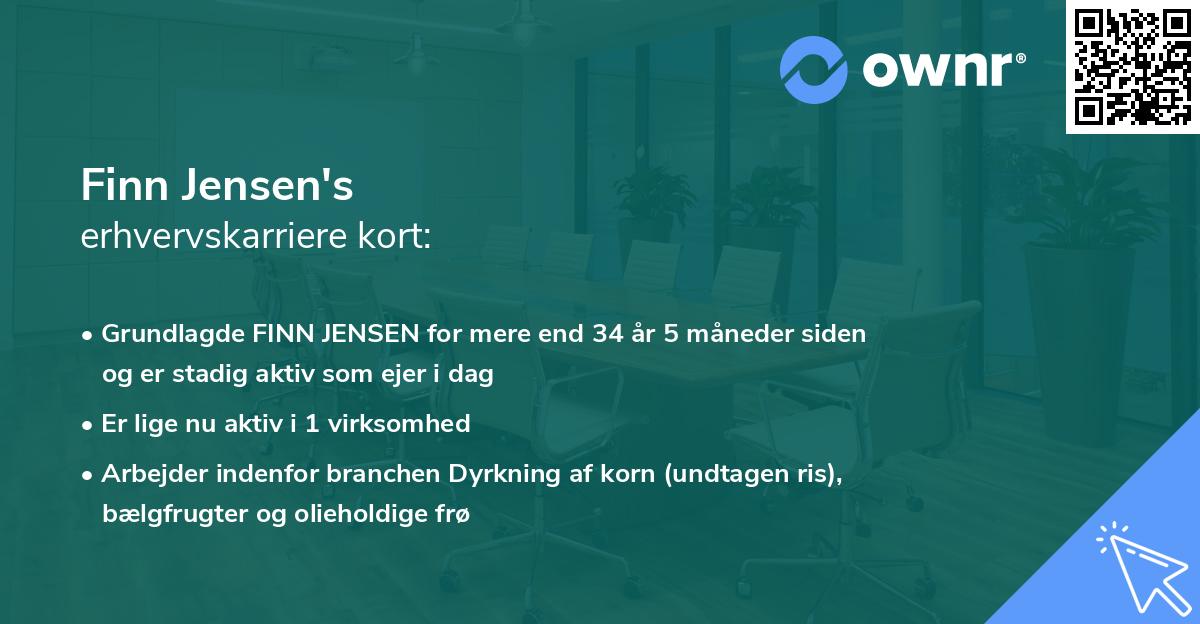Finn Jensen's erhvervskarriere kort