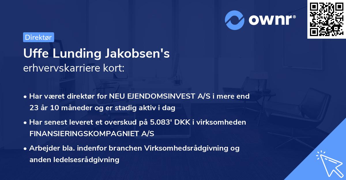 Uffe Lunding Jakobsen's erhvervskarriere kort
