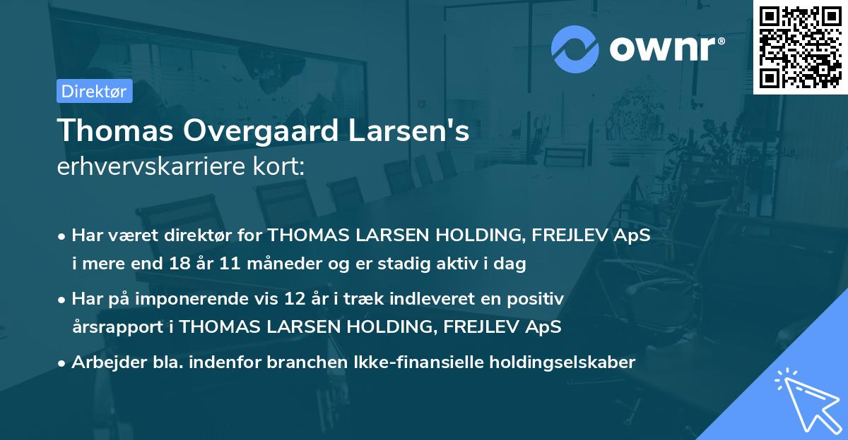 Thomas Overgaard Larsen's erhvervskarriere kort