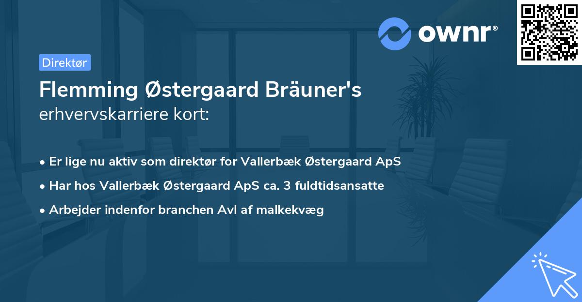 Flemming Østergaard Bräuner's erhvervskarriere kort