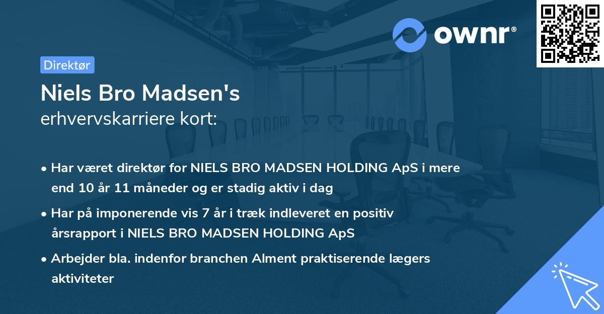 Niels Bro Madsen's erhvervskarriere kort