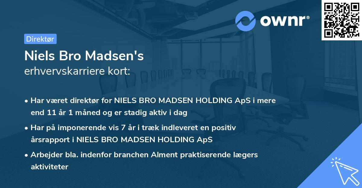 Niels Bro Madsen's erhvervskarriere kort