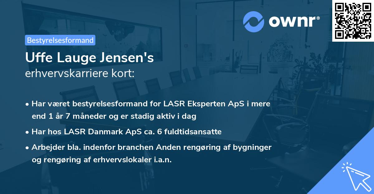 Uffe Lauge Jensen's erhvervskarriere kort