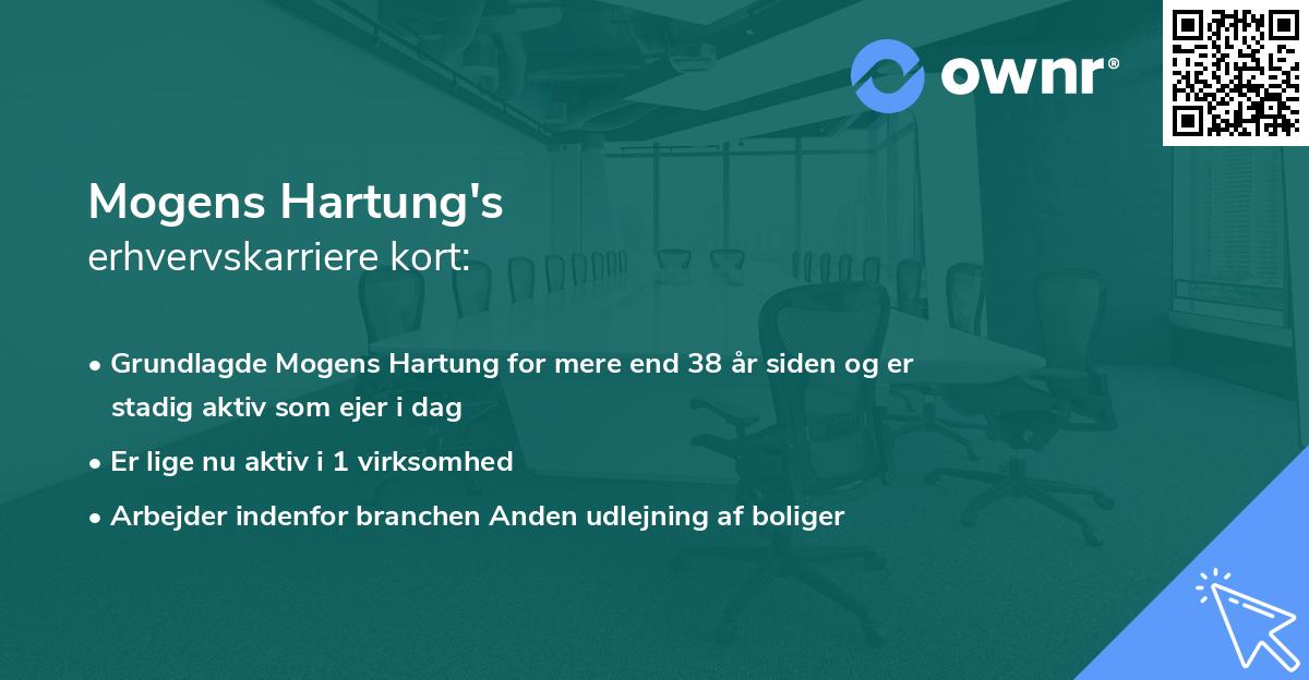 Mogens Hartung's erhvervskarriere kort
