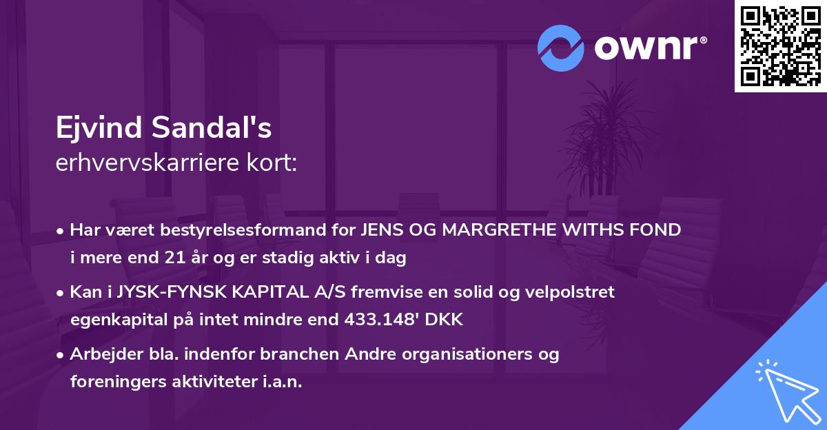 Ejvind Sandal's erhvervskarriere kort