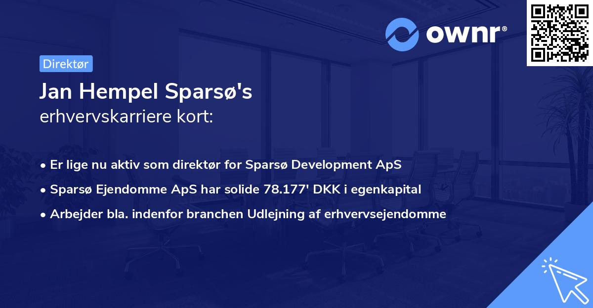 Jan Hempel Sparsø's erhvervskarriere kort
