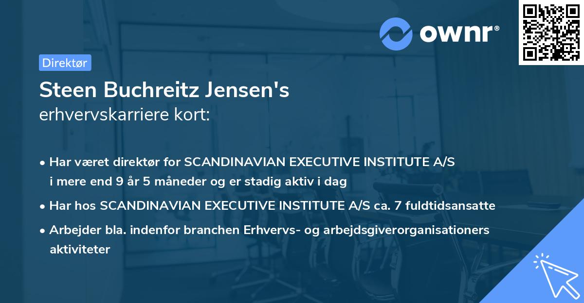 Steen Buchreitz Jensen's erhvervskarriere kort