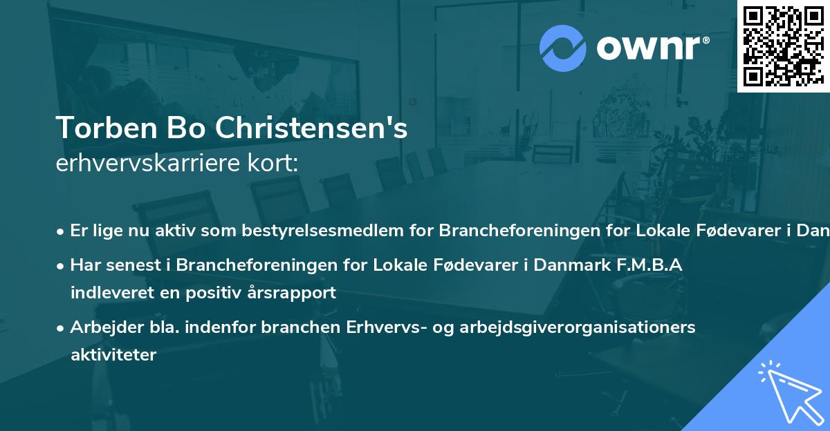 Torben Bo Christensen's erhvervskarriere kort