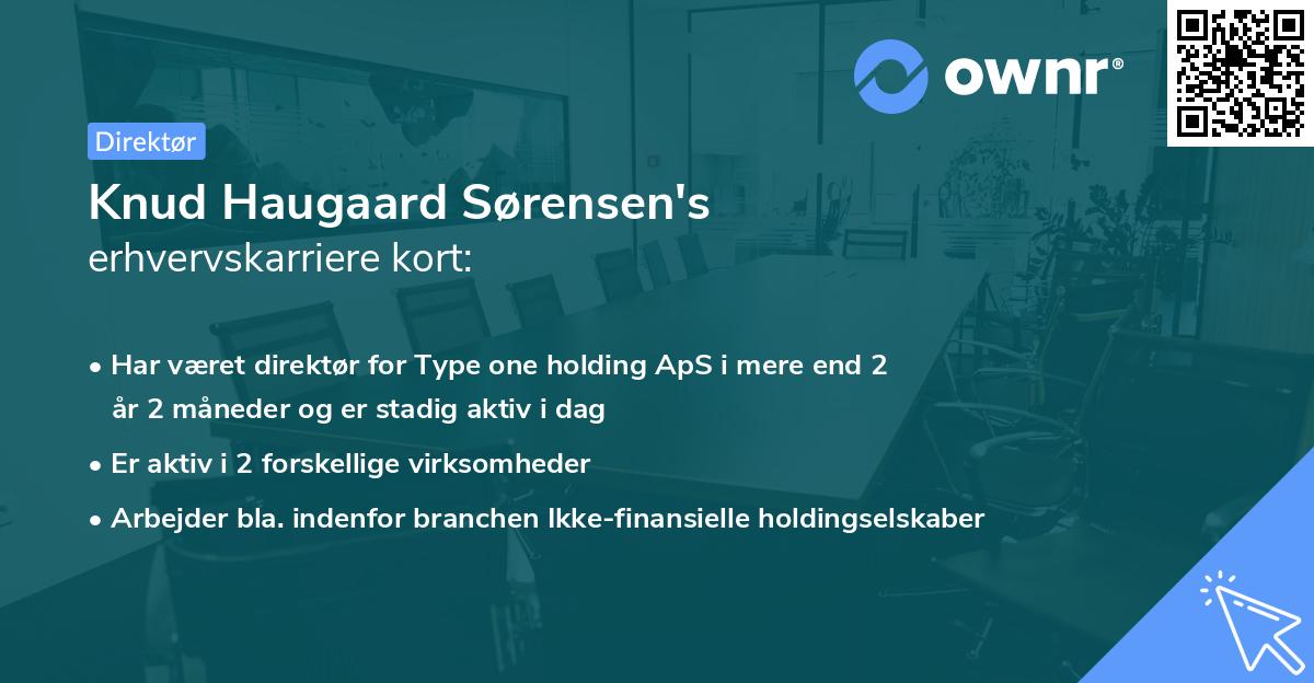 Knud Haugaard Sørensen's erhvervskarriere kort