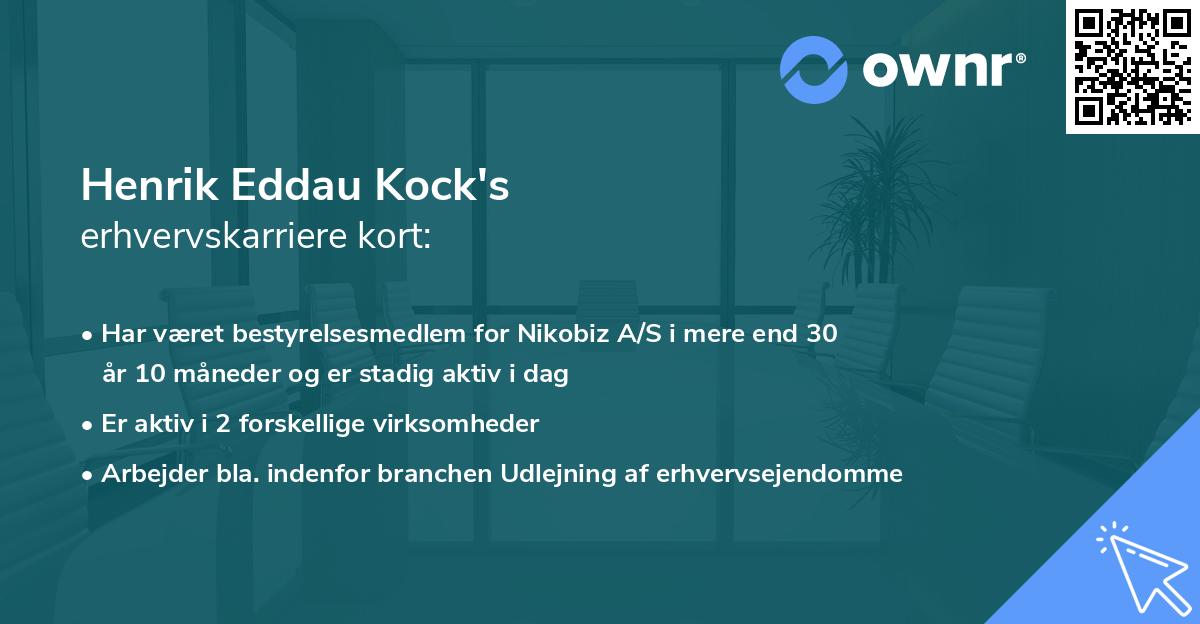 Henrik Eddau Kock's erhvervskarriere kort