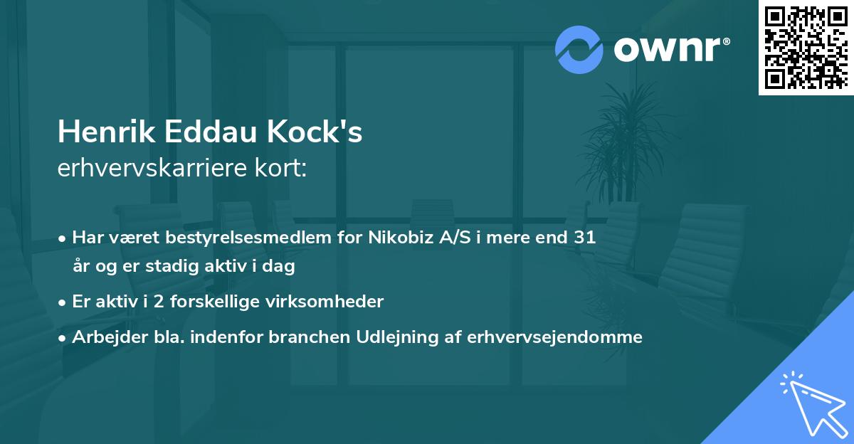 Henrik Eddau Kock's erhvervskarriere kort