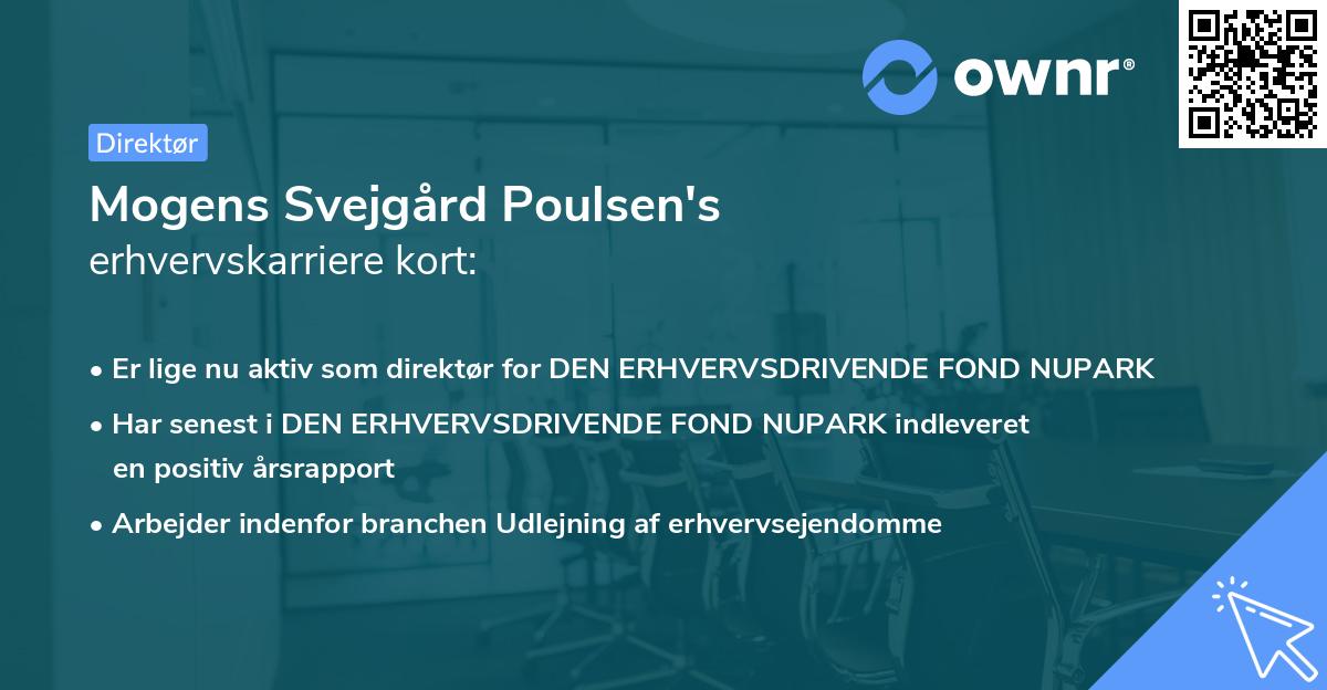Mogens Svejgård Poulsen's erhvervskarriere kort