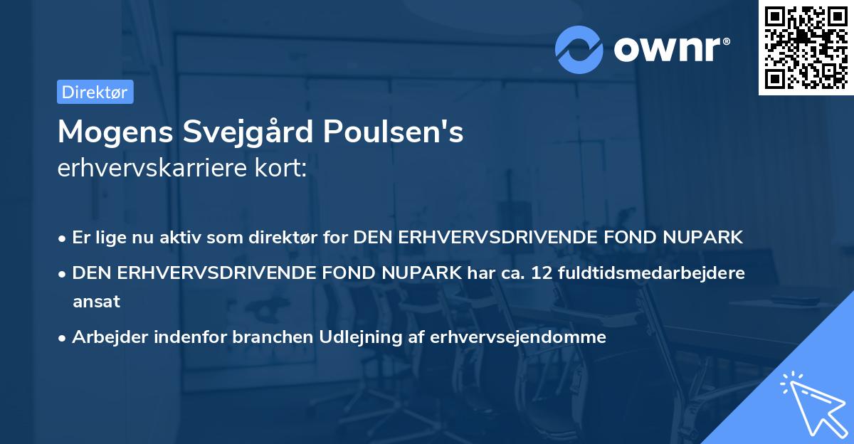 Mogens Svejgård Poulsen's erhvervskarriere kort