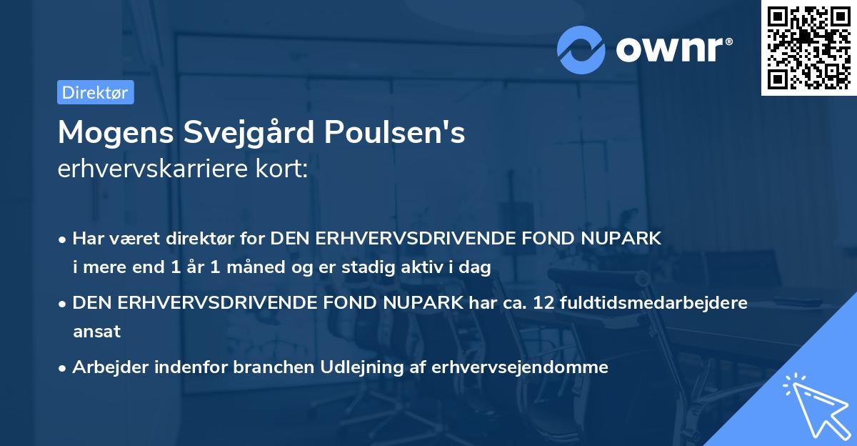 Mogens Svejgård Poulsen's erhvervskarriere kort