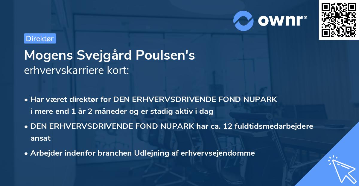 Mogens Svejgård Poulsen's erhvervskarriere kort
