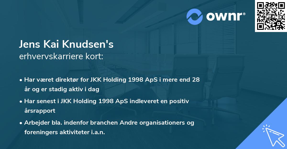 Jens Kai Knudsen's erhvervskarriere kort