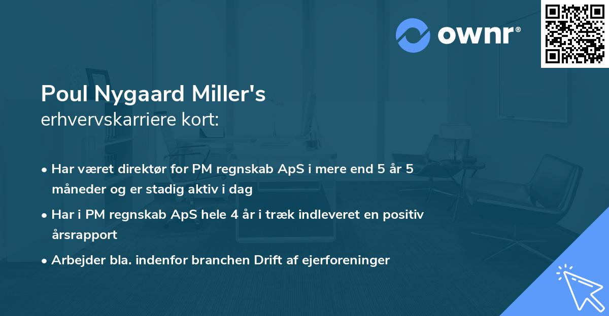 Poul Nygaard Miller's erhvervskarriere kort