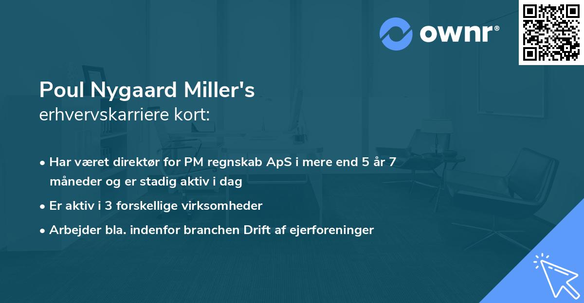Poul Nygaard Miller's erhvervskarriere kort