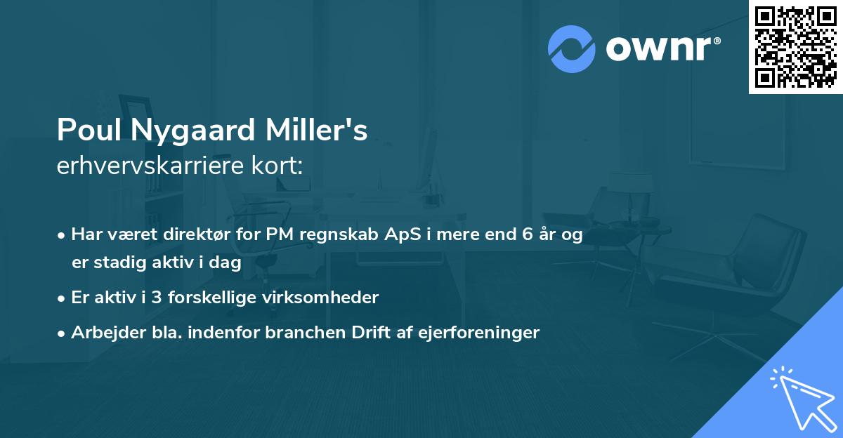 Poul Nygaard Miller's erhvervskarriere kort