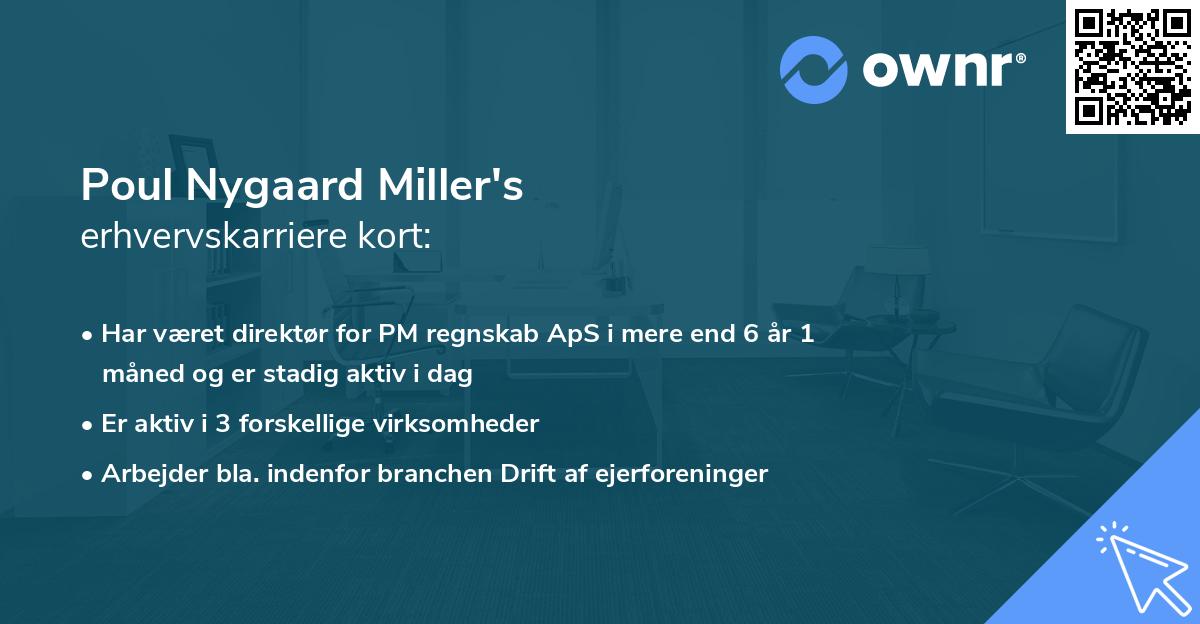 Poul Nygaard Miller's erhvervskarriere kort