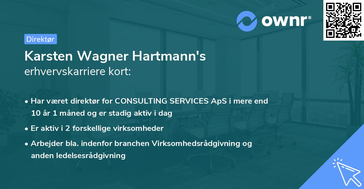 Karsten Wagner Hartmann's erhvervskarriere kort