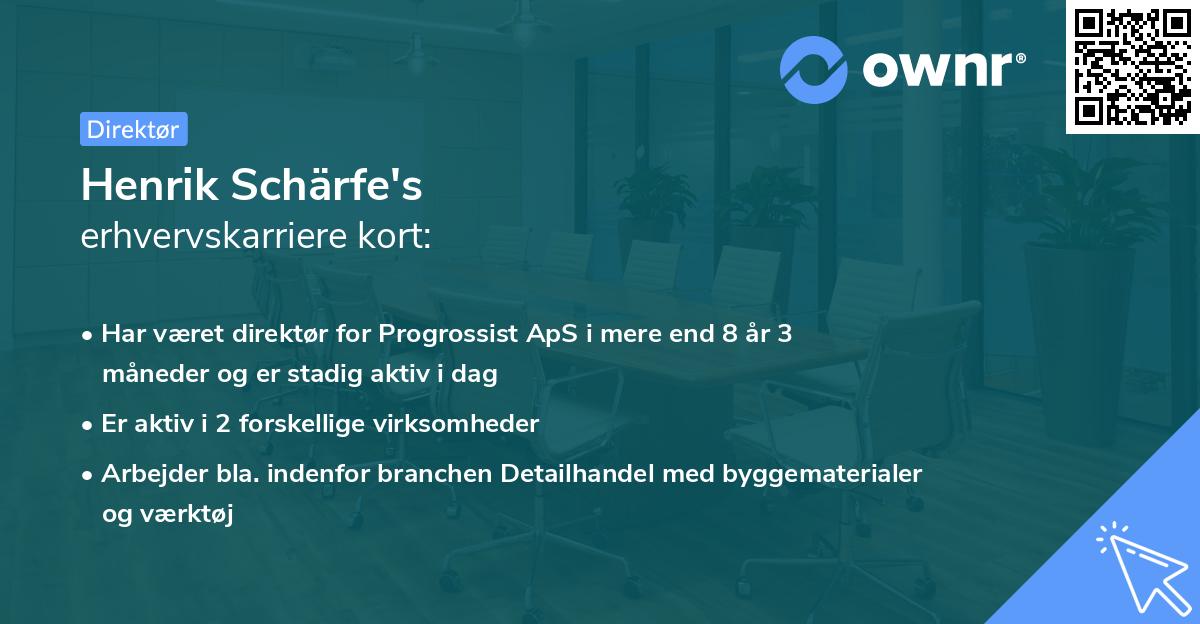 Henrik Schärfe's erhvervskarriere kort