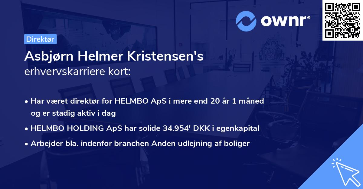 Asbjørn Helmer Kristensen's erhvervskarriere kort