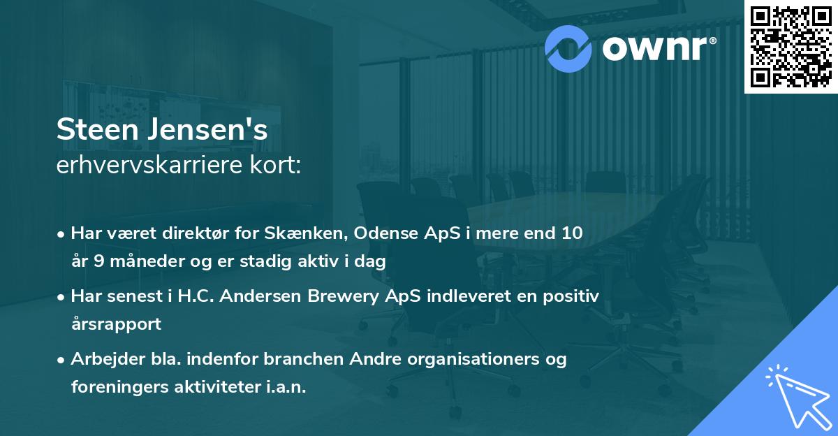 Steen Jensen's erhvervskarriere kort