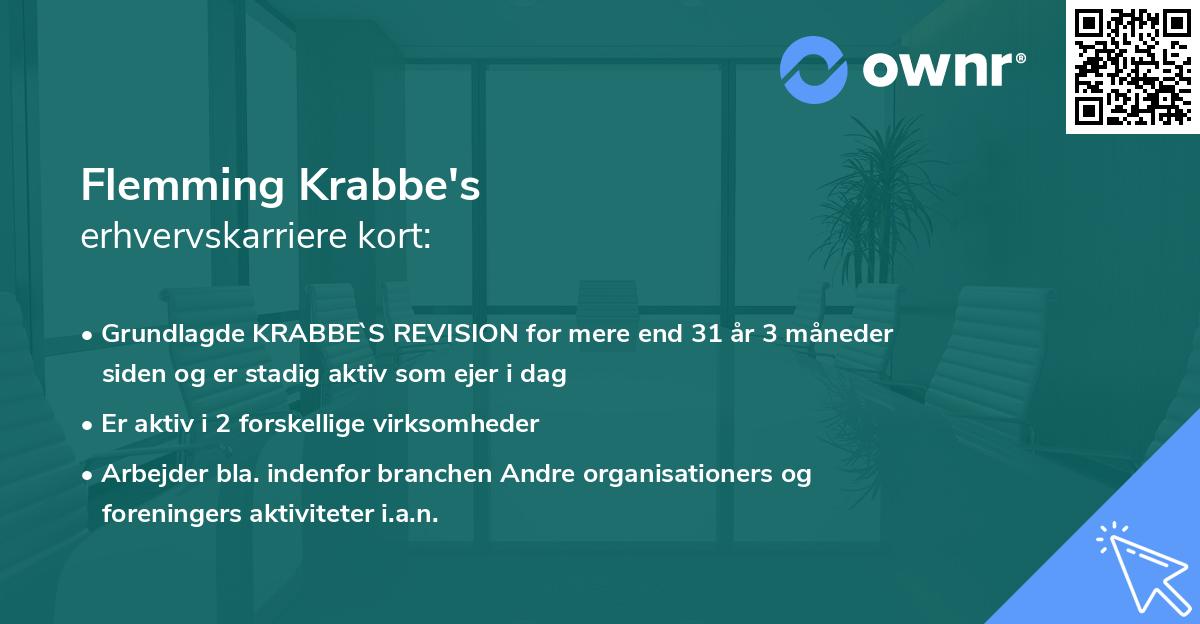 Flemming Krabbe's erhvervskarriere kort