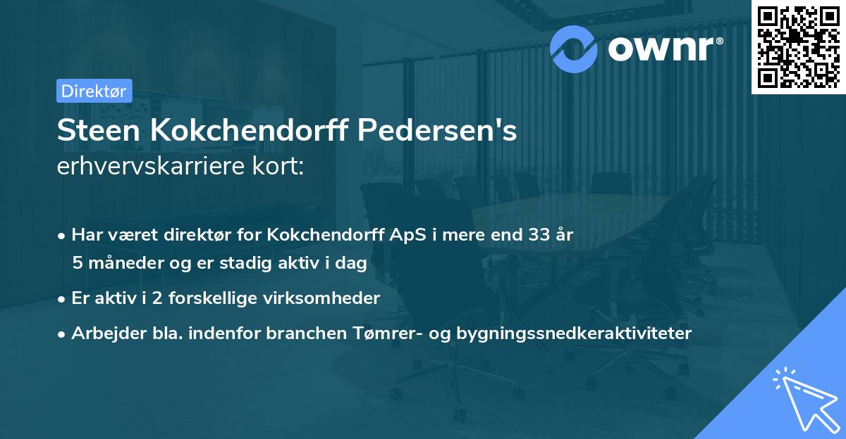 Steen Kokchendorff Pedersen's erhvervskarriere kort