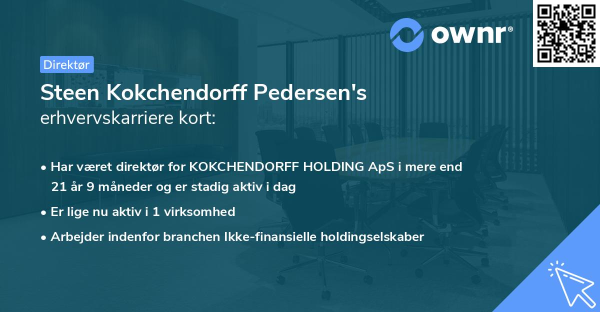 Steen Kokchendorff Pedersen's erhvervskarriere kort