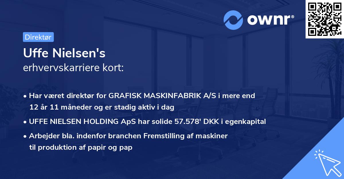 Uffe Nielsen's erhvervskarriere kort