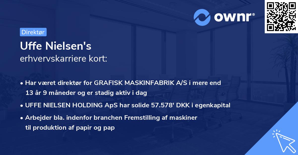Uffe Nielsen's erhvervskarriere kort