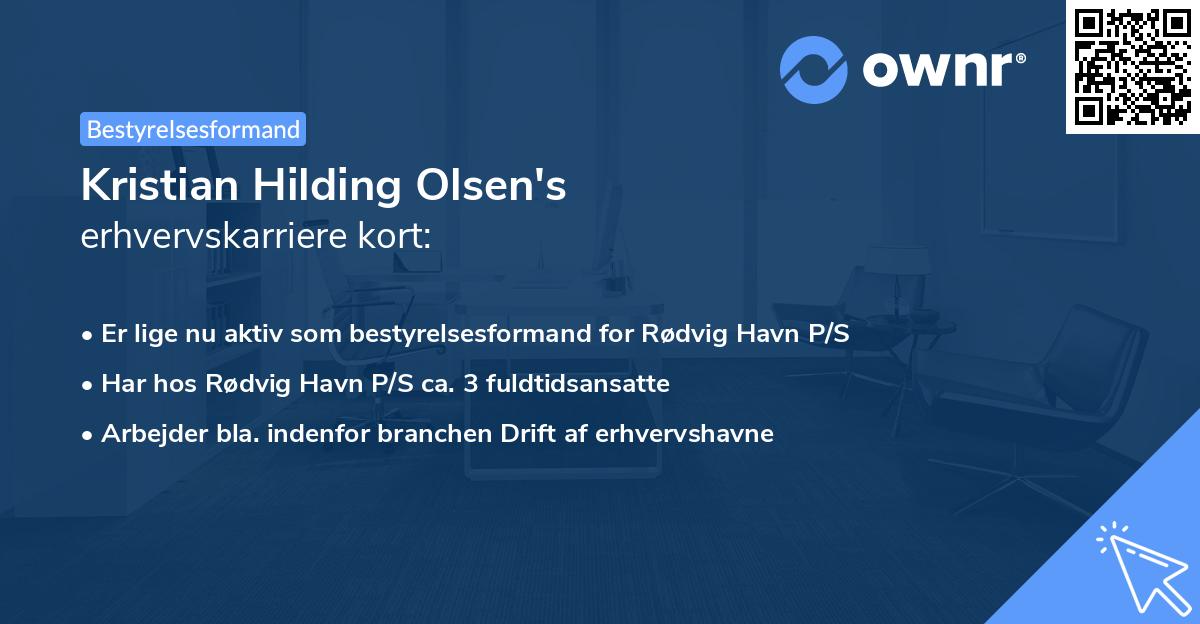 Kristian Hilding Olsen's erhvervskarriere kort