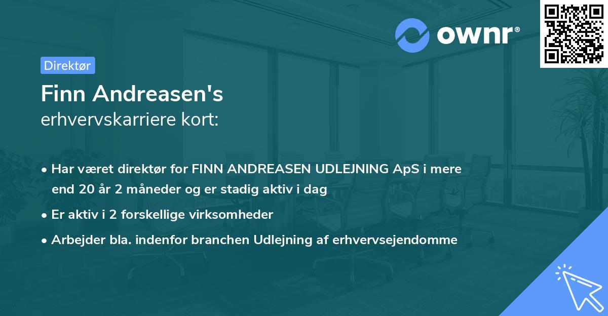 Finn Andreasen's erhvervskarriere kort