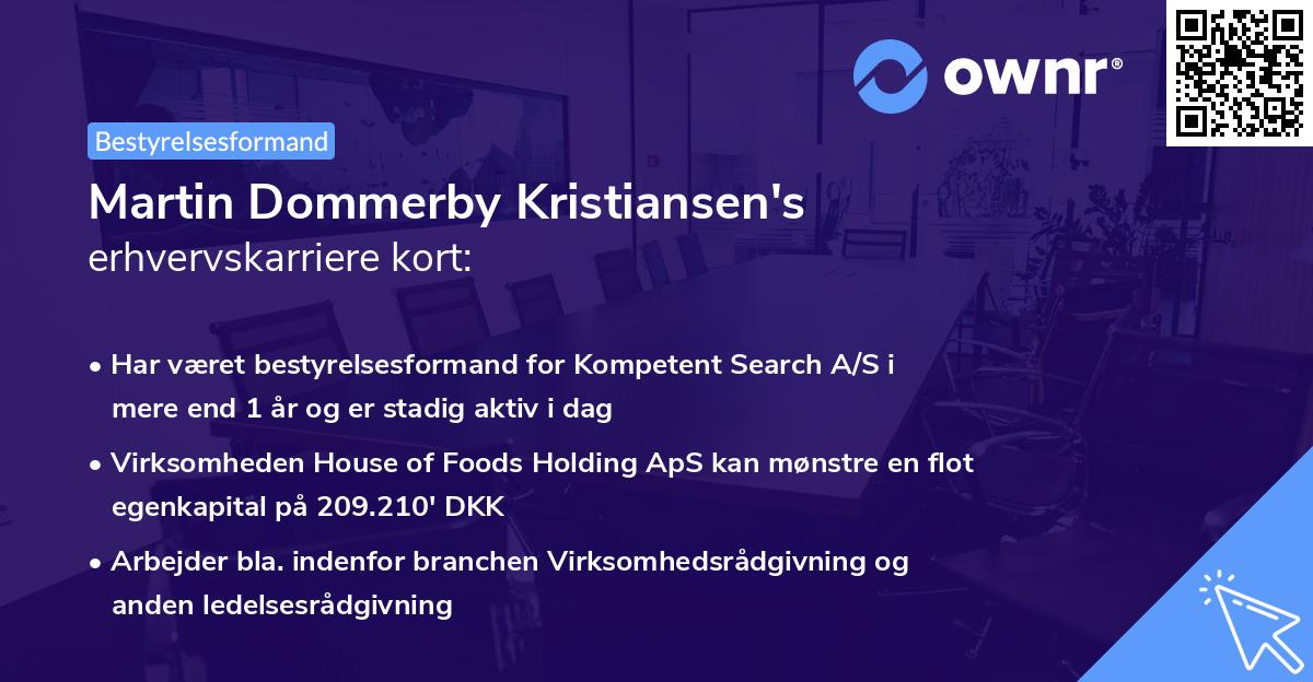 Martin Dommerby Kristiansen's erhvervskarriere kort