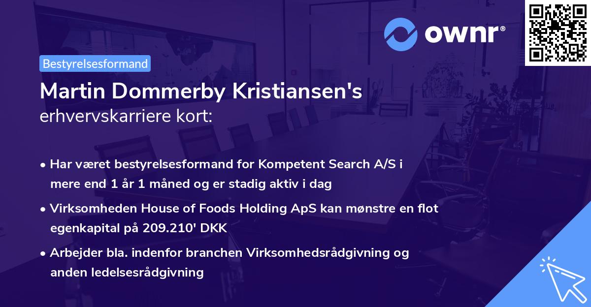 Martin Dommerby Kristiansen's erhvervskarriere kort