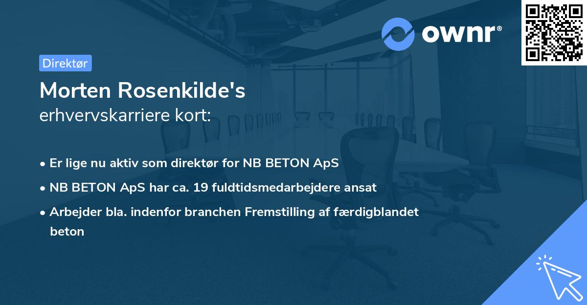 Morten Rosenkilde's erhvervskarriere kort