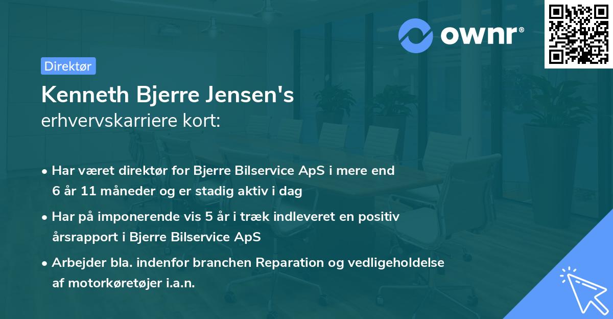 Kenneth Bjerre Jensen's erhvervskarriere kort
