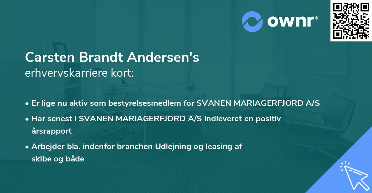 Carsten Brandt Andersen's erhvervskarriere kort