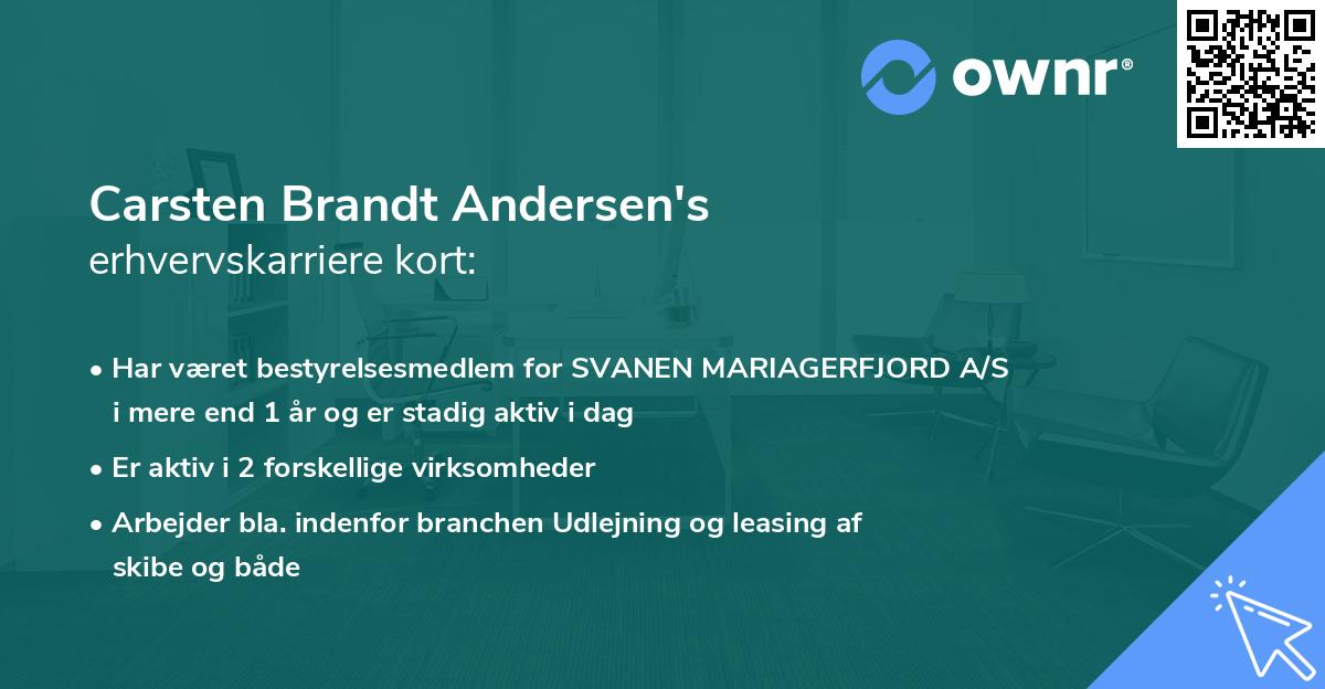Carsten Brandt Andersen's erhvervskarriere kort