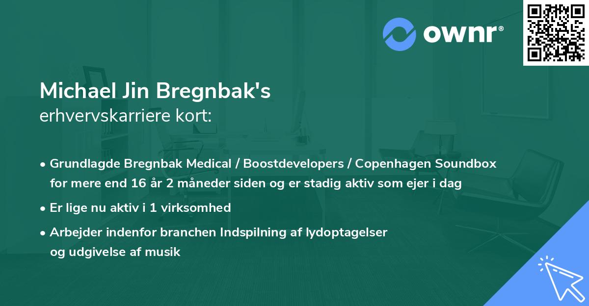 Michael Jin Bregnbak's erhvervskarriere kort