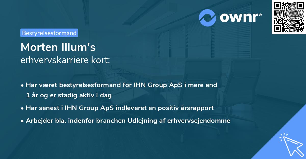 Morten Illum's erhvervskarriere kort
