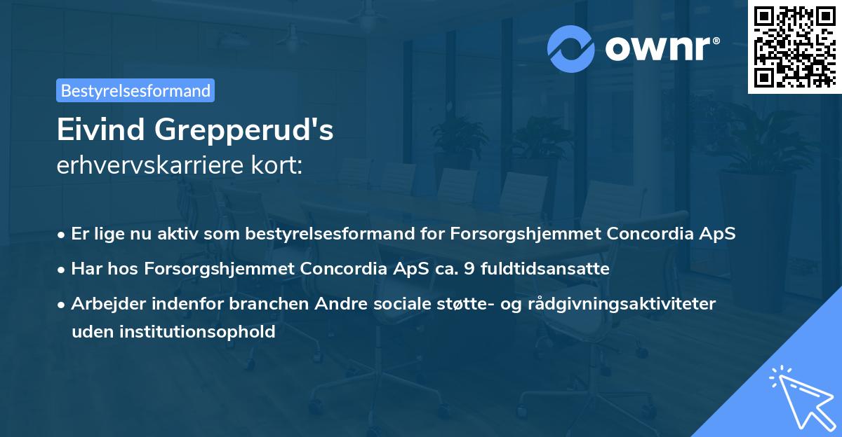 Eivind Grepperud's erhvervskarriere kort