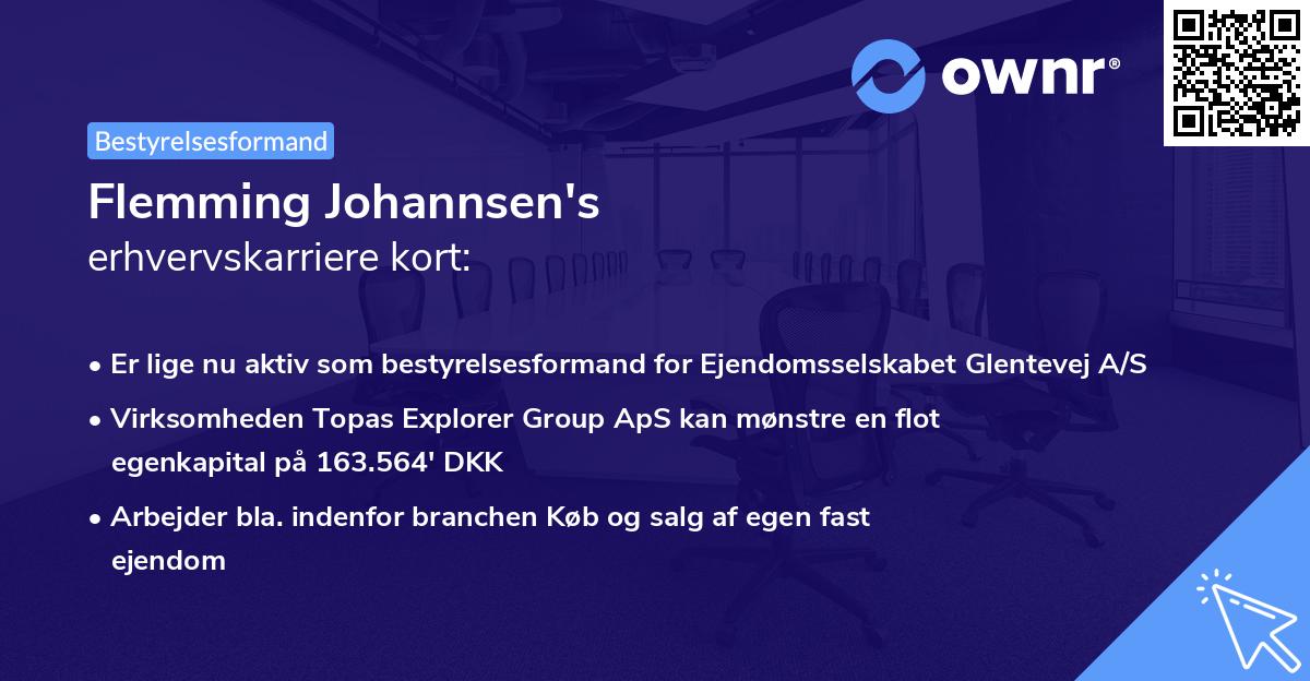Flemming Johannsen's erhvervskarriere kort
