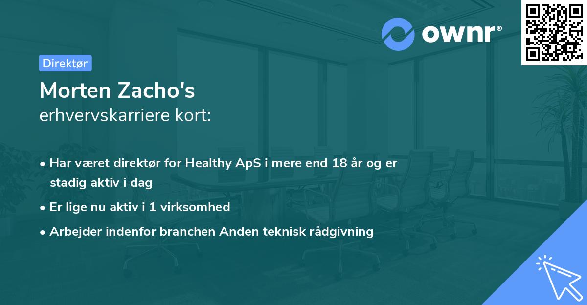 Morten Zacho's erhvervskarriere kort