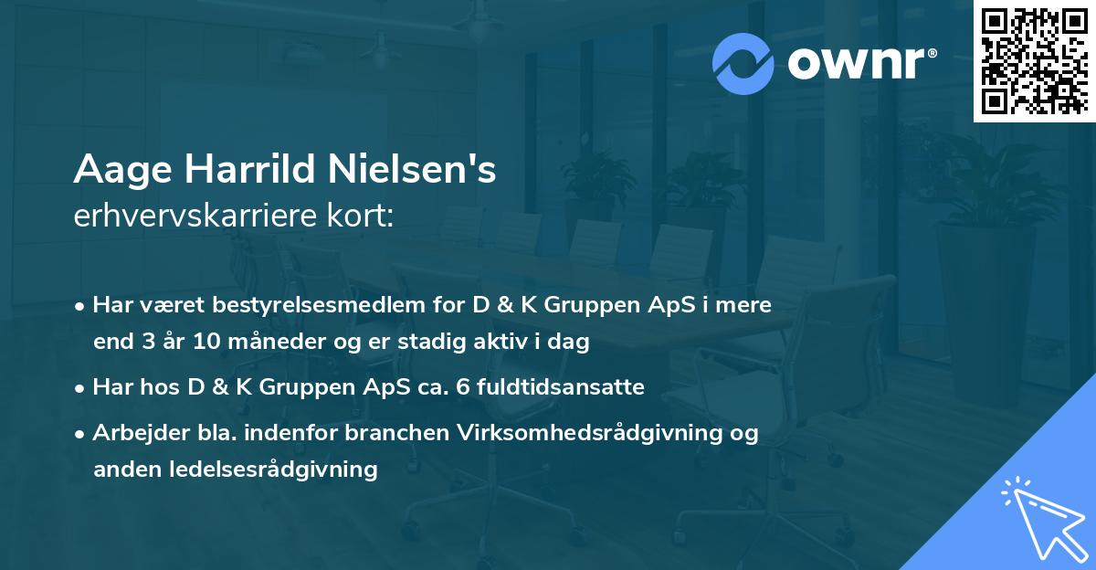 Aage Harrild Nielsen's erhvervskarriere kort